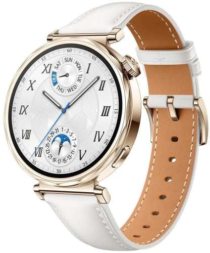 Смарт-часы Huawei Watch GT 5 Jana-B19L,  41.3мм,  1.32",  белый/золотистый [55020dha]